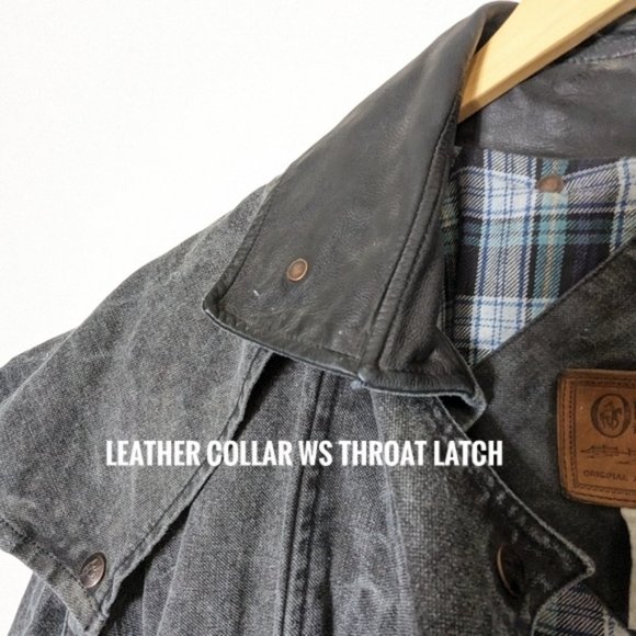 Vintage Outback Canvas Duster Coat Washed Black Western Rancher L - Picture 3 of 15